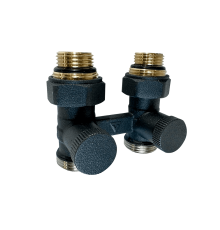 Узел нижнего подключения КЗТО PREMIUM прямой 1/2 x 3/4 EK УНППRALTP26X-M215249005 RAL 9005