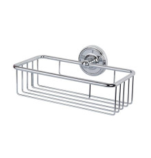 Полка-решетка для ванной подвесная TW Bristol 527 прямоугольная 24x14x7 см хром TWBR527cr