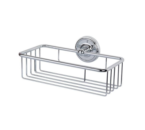 Полка-решетка для ванной подвесная TW Bristol 527 прямоугольная 24x14x7 см хром TWBR527cr