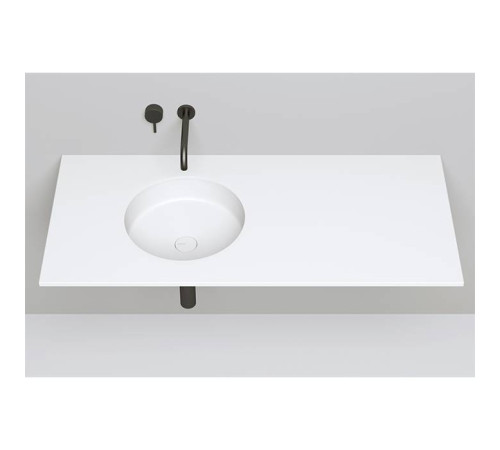 Раковина встраиваемая снизу Salini Marea 42х42х12.8 см S-Stone белый матовый 1802204M