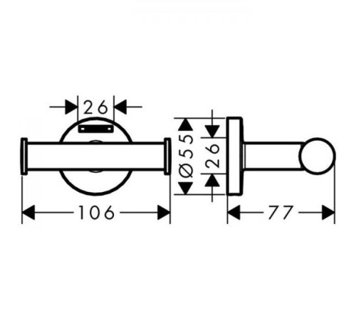 Крючок двойной Hansgrohe Logis Universal хром 41725000