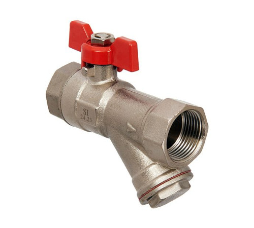 Кран шаровой латунный Smart Install 3/4 ВР/ВР с фильтром бабочка 57252S