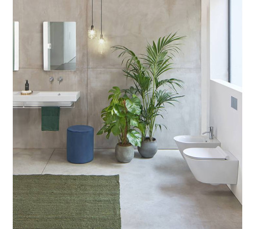 Унитаз подвесной Catalano Zero 55x35 см безободковый с сиденьем 0111550001