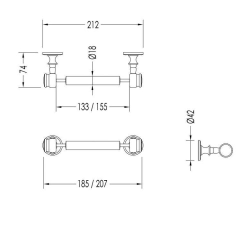 Держатель для туалетной бумаги Devon&Devon First Class подвесной хром DD33100CR