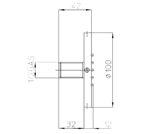 Форсунка боковая BOSSINI TONDO FLAT WALL 100x100 мм черный матовый I00175.073