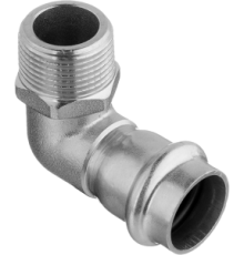 Угольник пресс 90° Kromwell из нержавеющей стали с наружной резьбой 18х1/2 KW.SP953001804