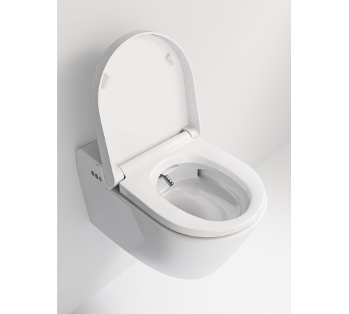 Унитаз-биде подвесной GSI WClean безободковый 590х375 мм матовый Cenere 7418K17