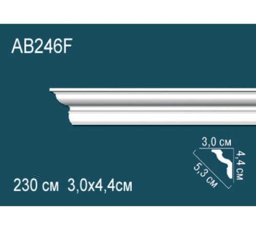 Карниз потолочный Perfect AB246F гибкий полиуретановый 160x160x2000 мм AB246F