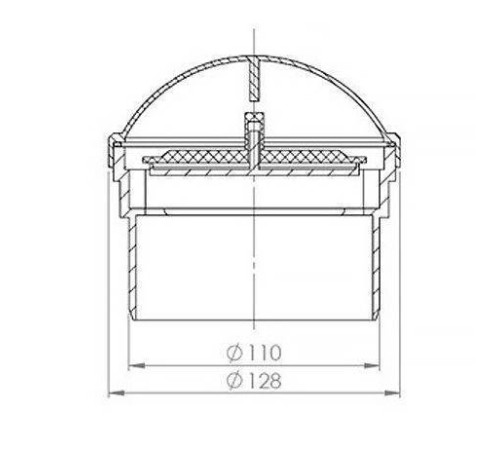 Клапан вакуумный канализационный Ostendorf HT 110 мм 881790
