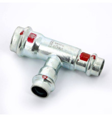 Тройник пресс Viega Prestabo оцинкованная сталь 22х15х15 мм 642617