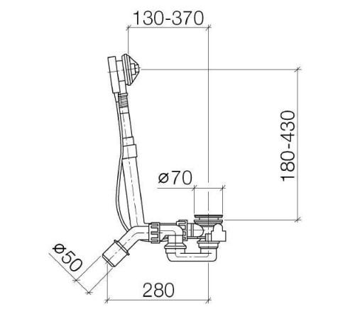 Сливной-переливной гарнитур Dornbracht белый 35 221 970 90