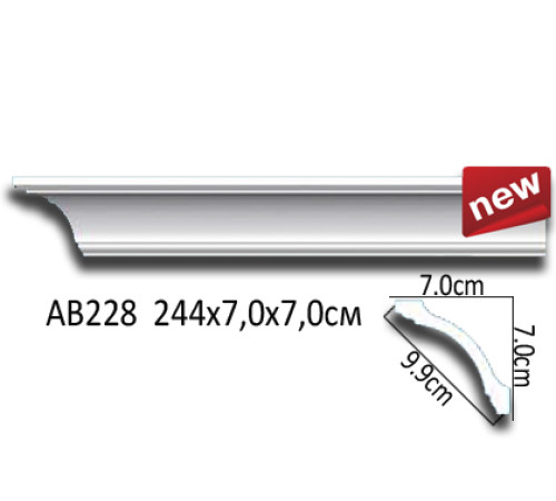 Карниз потолочный Perfect AB228 полиуретановый AB228