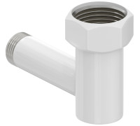 Уголок переходной Стилье G 1 НГ - G 1/2 HP белый глянцевый 122000-1012
