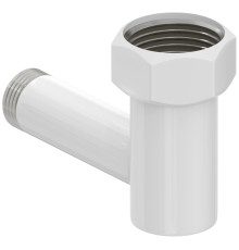 Уголок переходной Стилье G 1 НГ - G 1/2 HP белый глянцевый 122000-1012