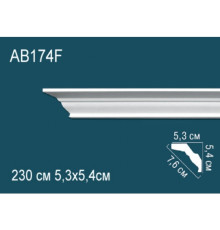 Карниз потолочный Perfect AB174F гибкий полиуретановый 210x210x2000 мм AB174F
