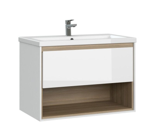Тумба под раковину подвесная Cersanit LOUNA 80 для раковины COMO 80 белый SP-SZ-LOU-CO80/Wh