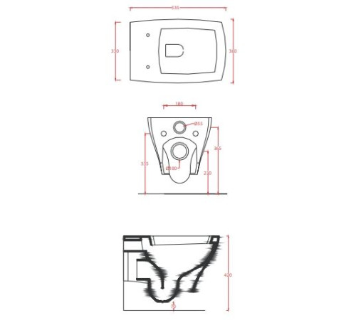Унитаз подвесной Artceram Jazz 540х360 мм JZV001 01 00