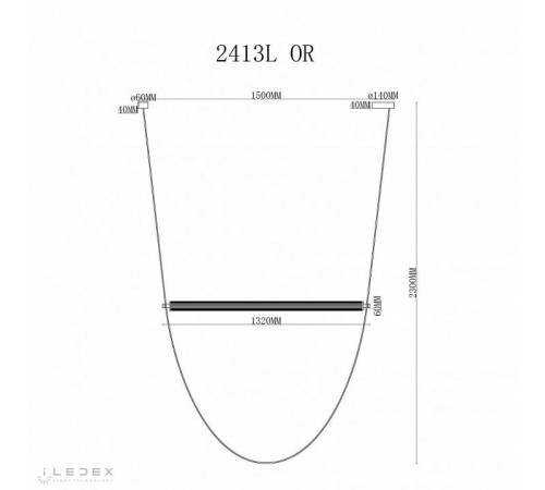 Подвесной светильник iLedex Rocks 2413L OR
