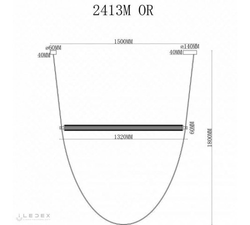 Подвесной светильник iLedex Rocks 2413M OR