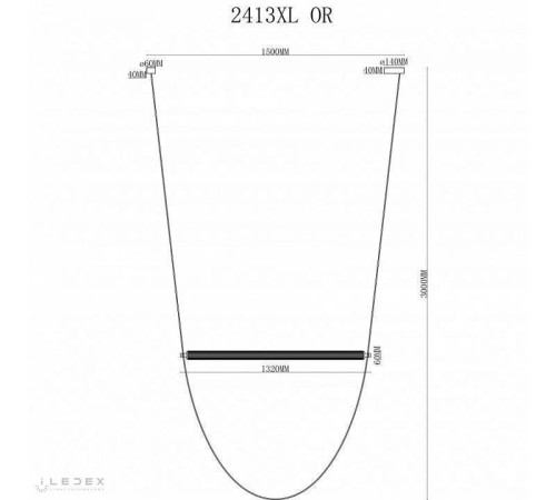 Подвесной светильник iLedex Rocks 2413XL OR
