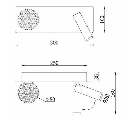 Бра iLedex Telescope W4774-30 SBK