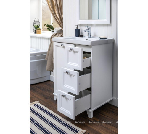 Тумба под раковину Aquanet Amelie 70 белый матовый 00261988