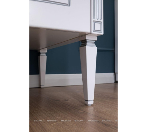 Тумба под раковину Aquanet Паола 120 белый/патина серебро 00181763