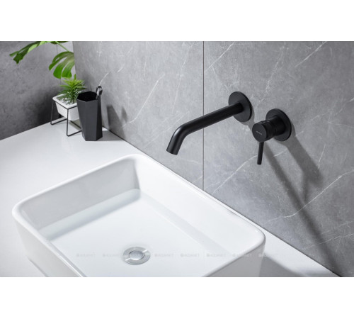 Смеситель для раковины встраиваемый Allen Brau Priority 2.0 излив 195 мм черн. мат 5.31030-31