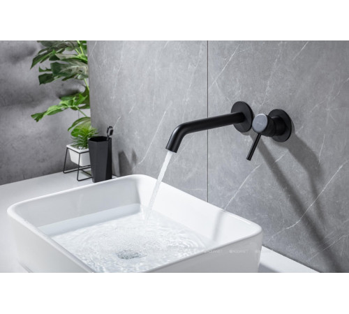 Смеситель для раковины встраиваемый Allen Brau Priority 2.0 излив 195 мм черн. мат 5.31030-31