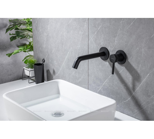 Смеситель для раковины встраиваемый Allen Brau Priority 2.0 излив 195 мм черн. мат 5.31030-31