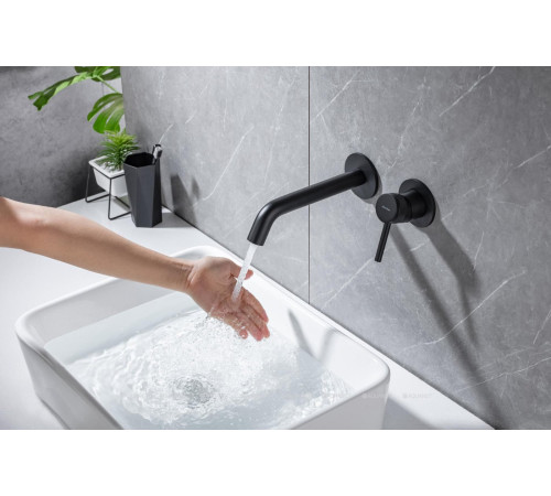 Смеситель для раковины встраиваемый Allen Brau Priority 2.0 излив 195 мм черн. мат 5.31030-31