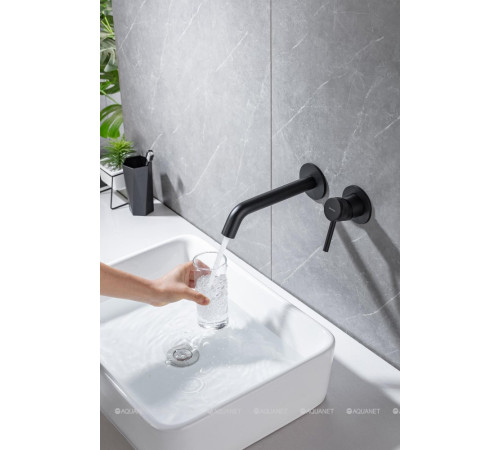 Смеситель для раковины встраиваемый Allen Brau Priority 2.0 излив 195 мм черн. мат 5.31030-31