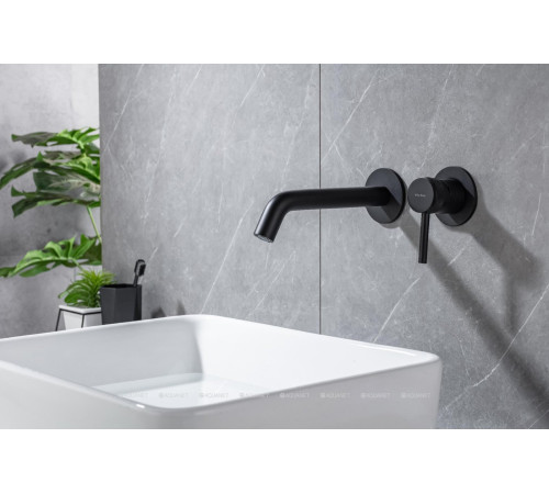 Смеситель для раковины встраиваемый Allen Brau Priority 2.0 излив 195 мм черн. мат 5.31030-31