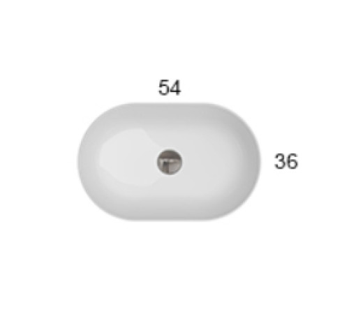 Раковина-чаша накладная GLOBO T-EDGE 540x360 мм белый глянцевый B6O54BI