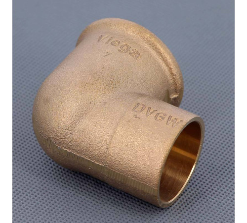 Угол 90° бронзовый Viega пайка-ВР 35х1 1/4 173494