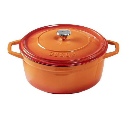 Кастрюля глубокая Hascevher Yeni Derin 24 см оранжевая A906524