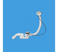 Слив-перелив для ванны McAlpine L 380-700 мм кнопка выход 40/50 мм хром MRB14CB-PB