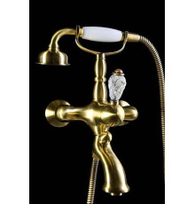 Смеситель для ванны с душевым комплектом Boheme Crystal однорычажный бронза 303-CRST