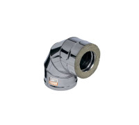 Сэндвич-колено 90° Ferrum AISI 430 0.5 мм / нерж 80/160 мм Af4216
