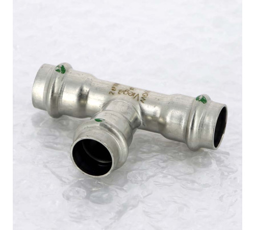 Тройник пресс Viega Sanpress Inox 18 мм нержавеющая сталь 435868