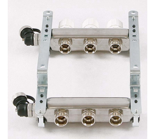 Коллекторная группа из нержавеющей стали Uni-Fitt 315S с регулировочными и термостатическими вентилями 1 x 3/4 EK 3 выхода 451I4303