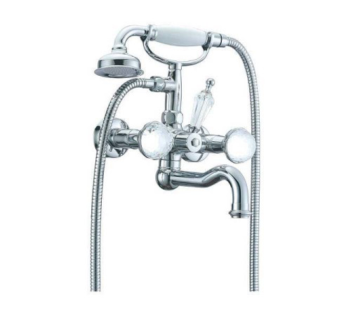 Смеситель для ванны Boheme Brillante Presente с душевым комплектом хром 353