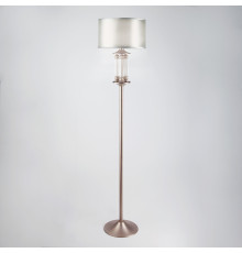 Классический торшер с абажуром 01046/1 сатин-никель