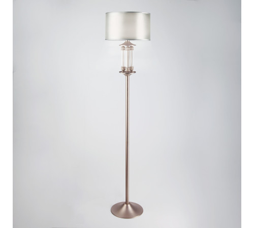 Классический торшер с абажуром 01046/1 сатин-никель