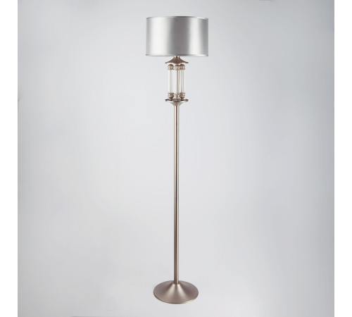 Классический торшер с абажуром 01046/1 сатин-никель