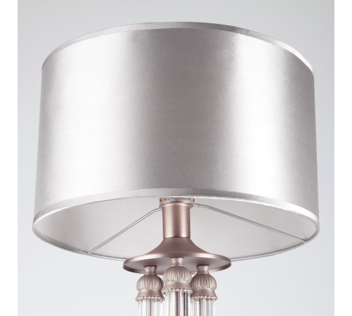 Классический торшер с абажуром 01046/1 сатин-никель