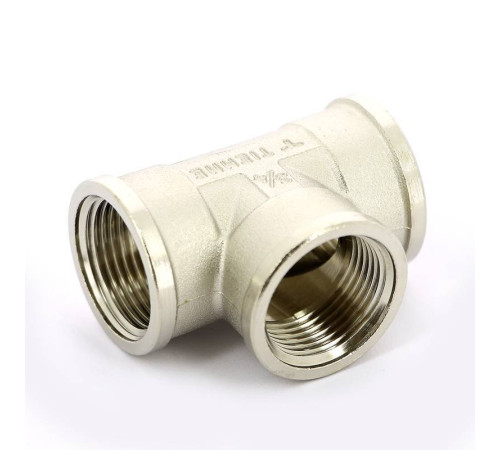 Тройник никелированный Tiemme 3/4 ВР-ВР-ВР 1500096