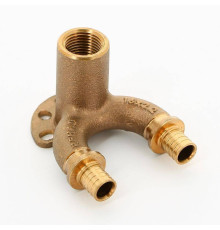 Водорозетка надвижная сдвоенная REHAU RAUTITAN 16x1/2x16 ВР латунь 131385