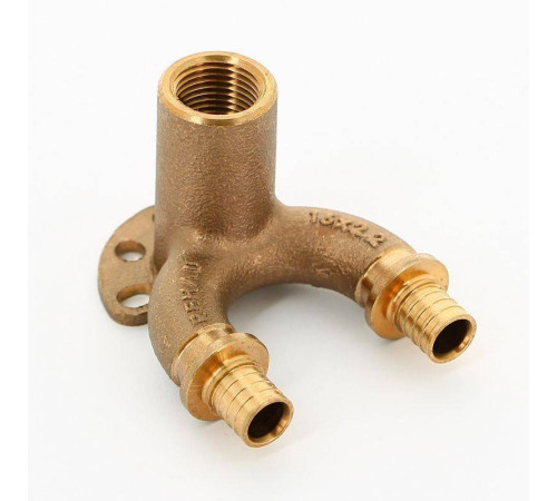 Водорозетка надвижная сдвоенная REHAU RAUTITAN 16x1/2x16 ВР латунь 131385