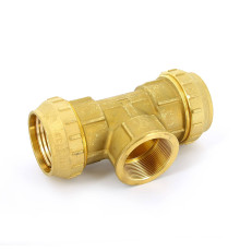 Тройник обжимной с внутренней резьбой Tiemme 63х2х63 для ПНД 3400058